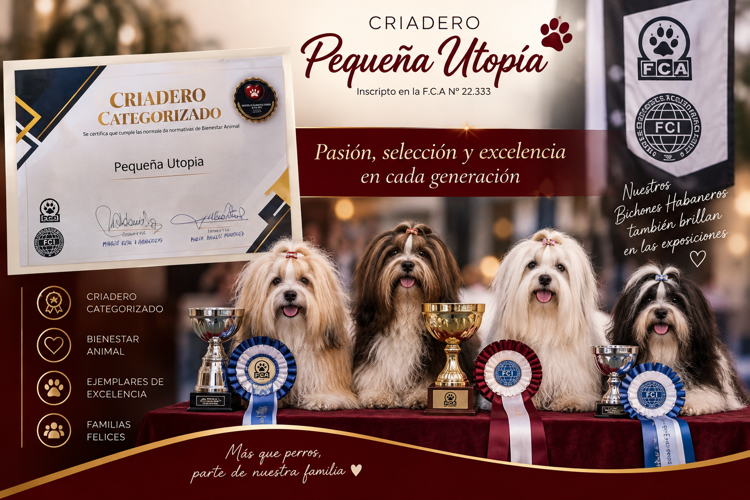 Criadero Pequeña Utopía categorizado por la Federación Cinológica Argentina